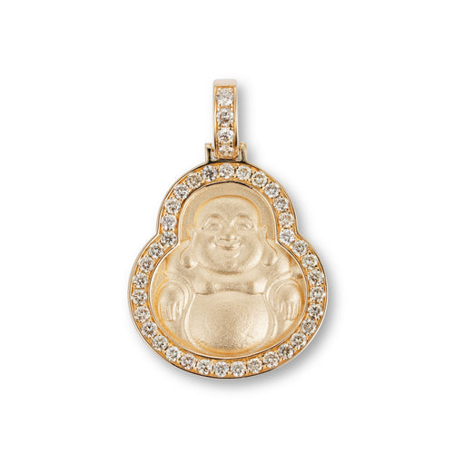 By Barnett Golden Buddha Diamond Pendant