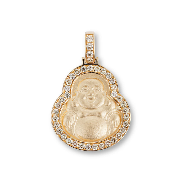 By Barnett Golden Buddha Diamond Pendant